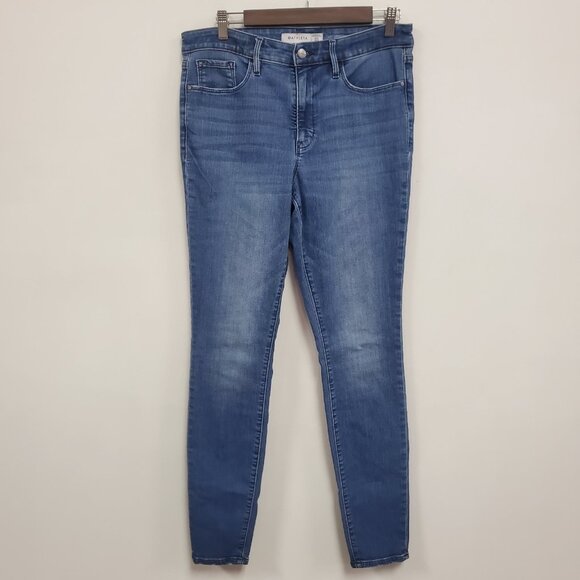 Athleta Womens Sculptek Ultra Skinny Stretch Jeans Size 12 Tall Blue Everyday - Picture 1 of 12